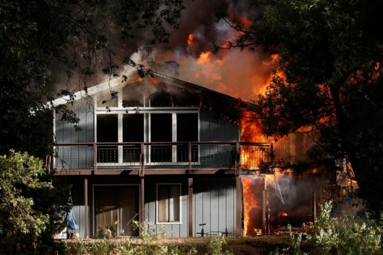 wildfire Northern California burned homes sacramento