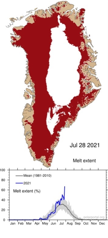 Massive melting event in Greenland