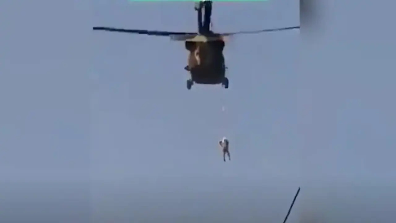 Taliban helicopter killing people