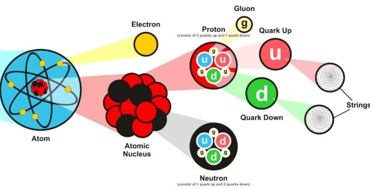 quarks, protons, and neutron building blocks.